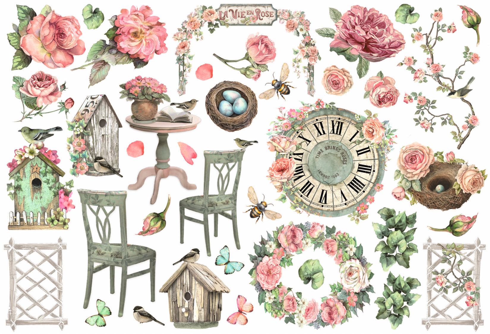 Stamperia House of Roses Adhesive Ephemera